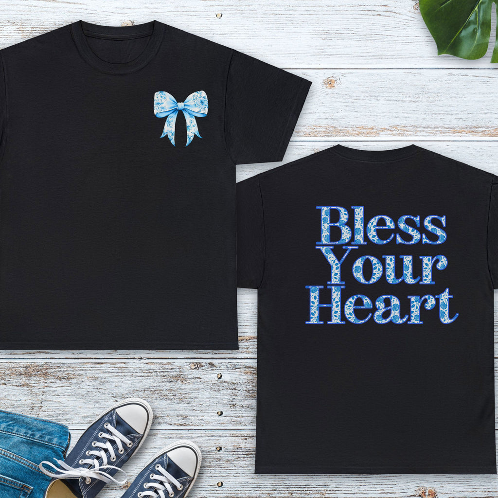 Bless Your Heart T-Shirt | Blue Chinoiserie Southern Saying