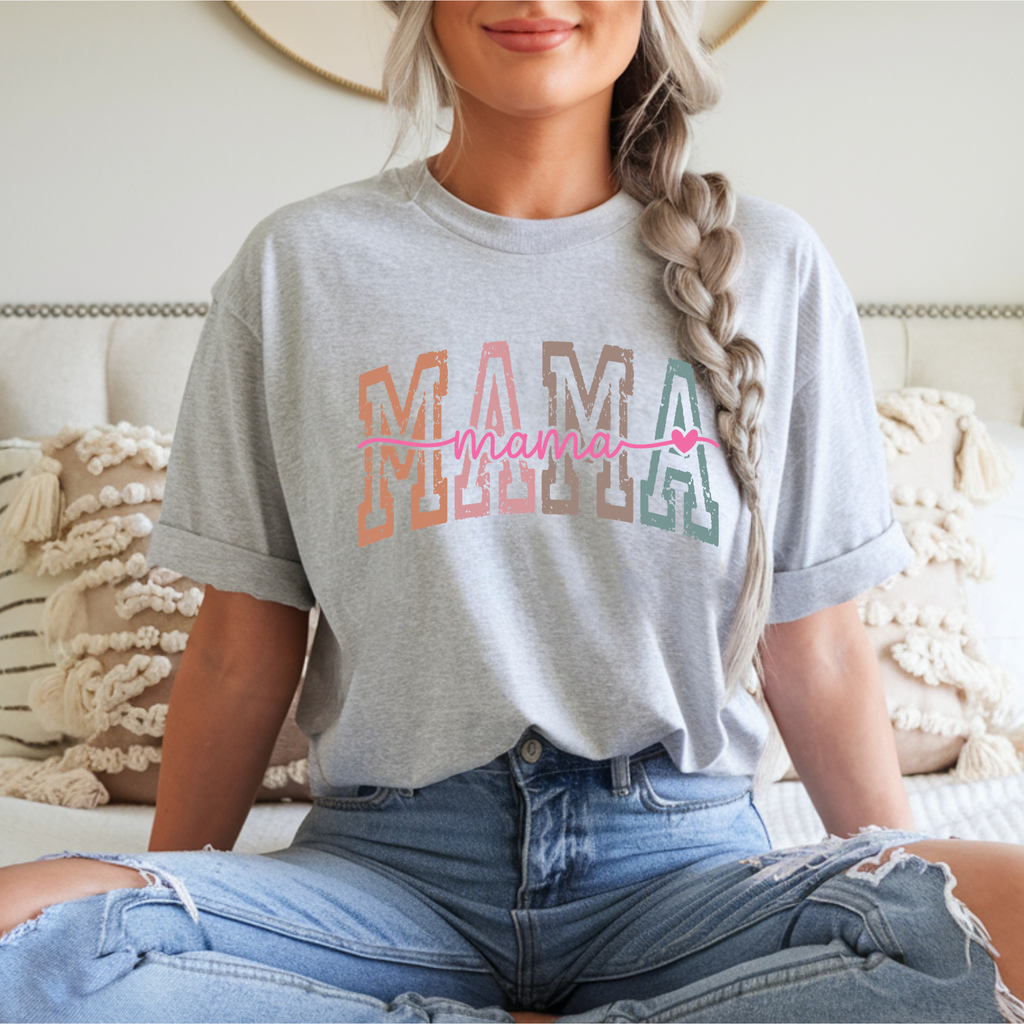 Retro Mama Graphic Tee – Vintage Style Mom Shirt – Cute Motherhood Tee