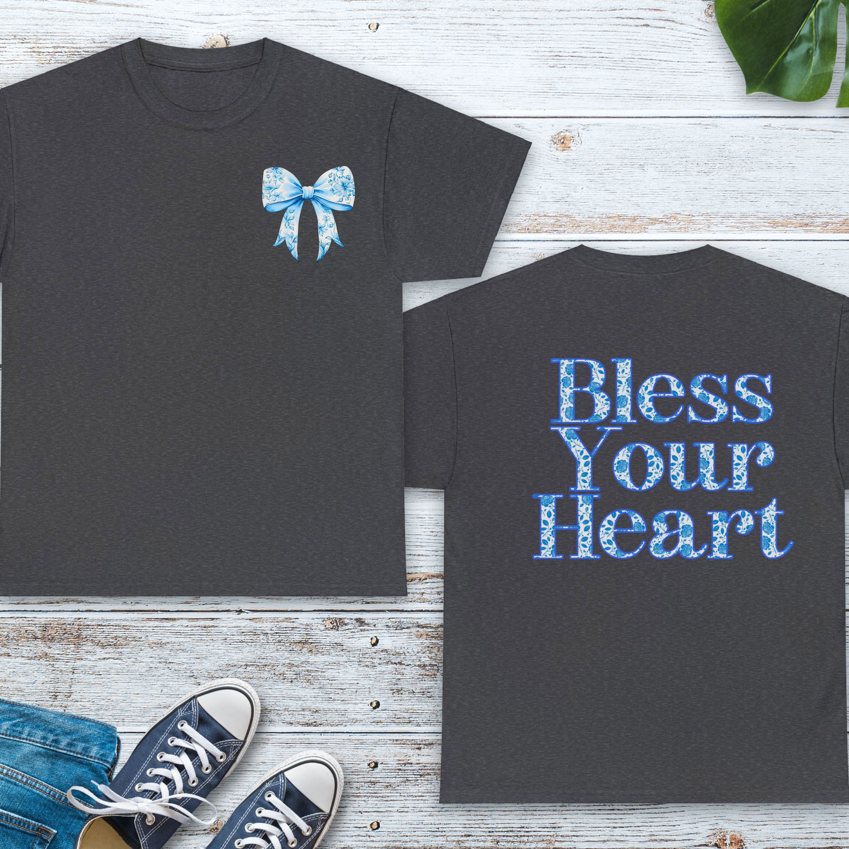 Bless Your Heart T-Shirt | Blue Chinoiserie Southern Saying