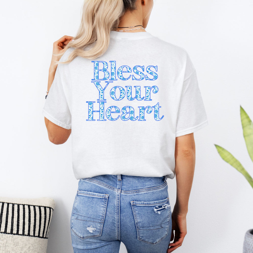 Bless Your Heart T-Shirt | Blue Chinoiserie Southern Saying