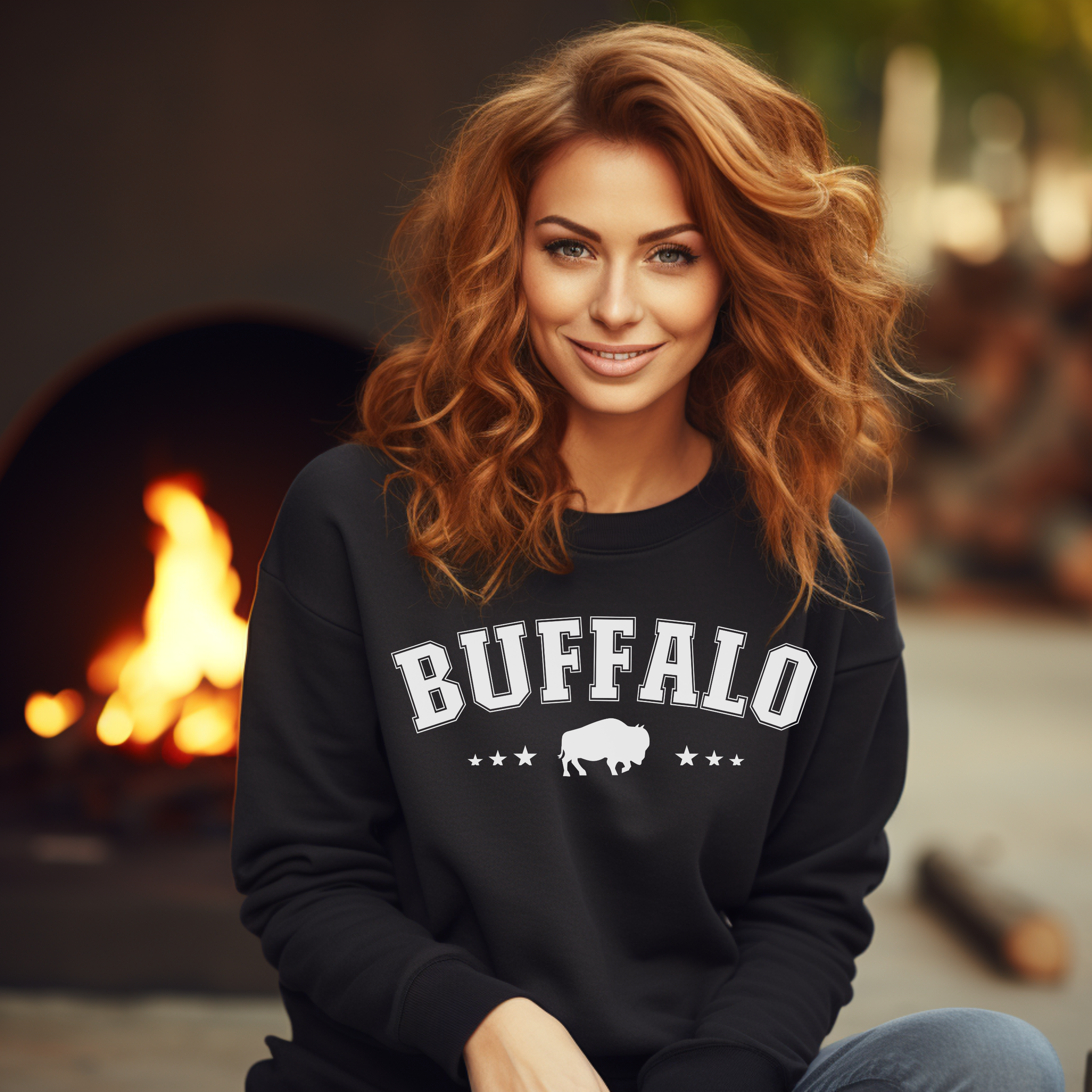 Buffalo Varsity Crewneck, Western New York Sweatshirt, Vintage Collegiate Style