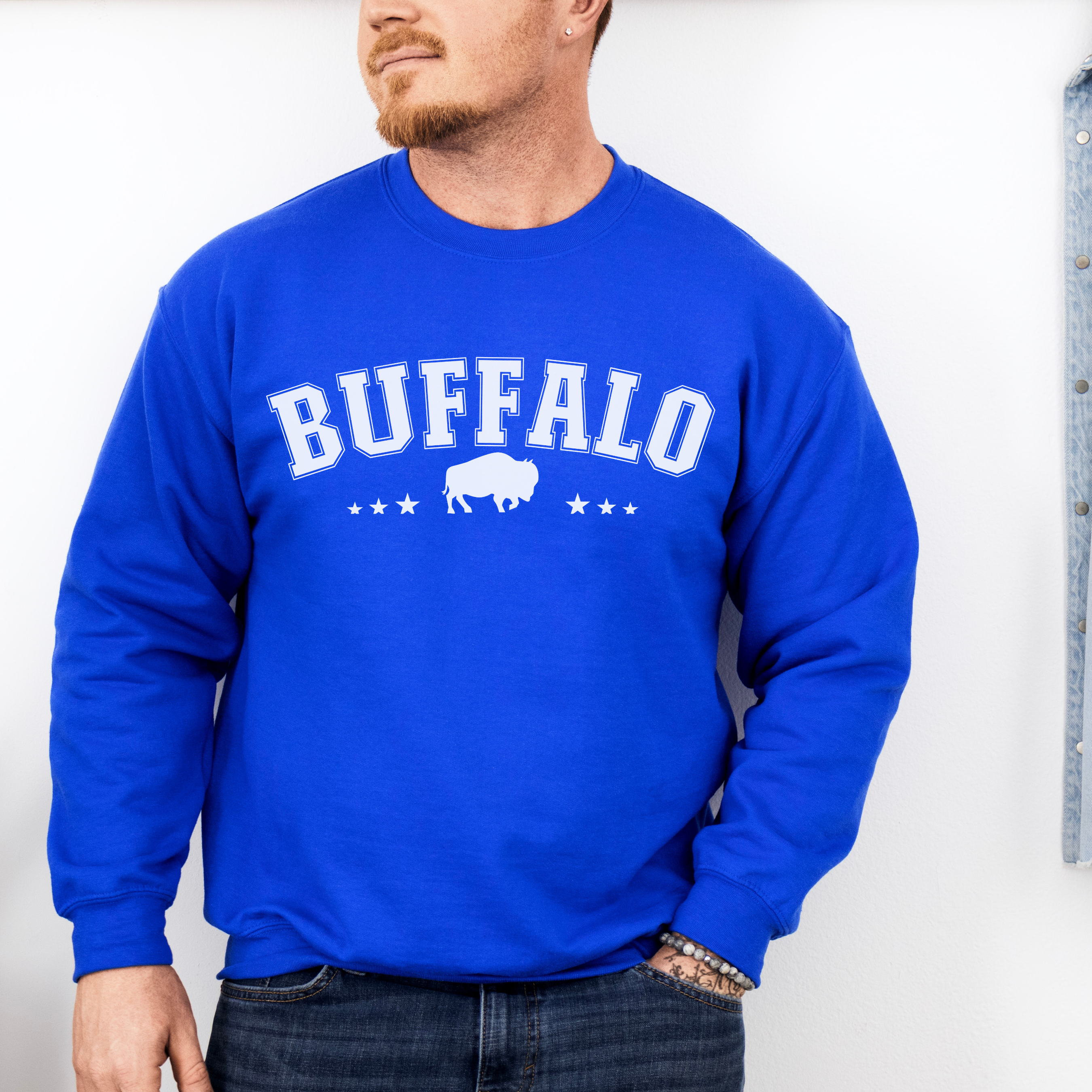 Buffalo Varsity Crewneck, Western New York Sweatshirt, Vintage Collegiate Style