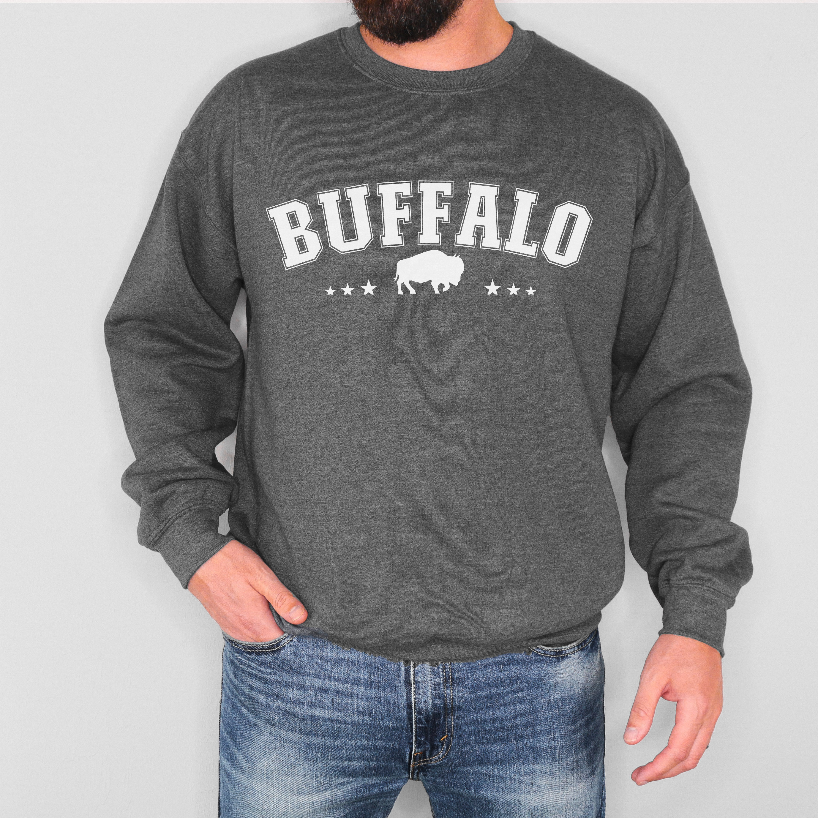 Buffalo Varsity Crewneck, Western New York Sweatshirt, Vintage Collegiate Style