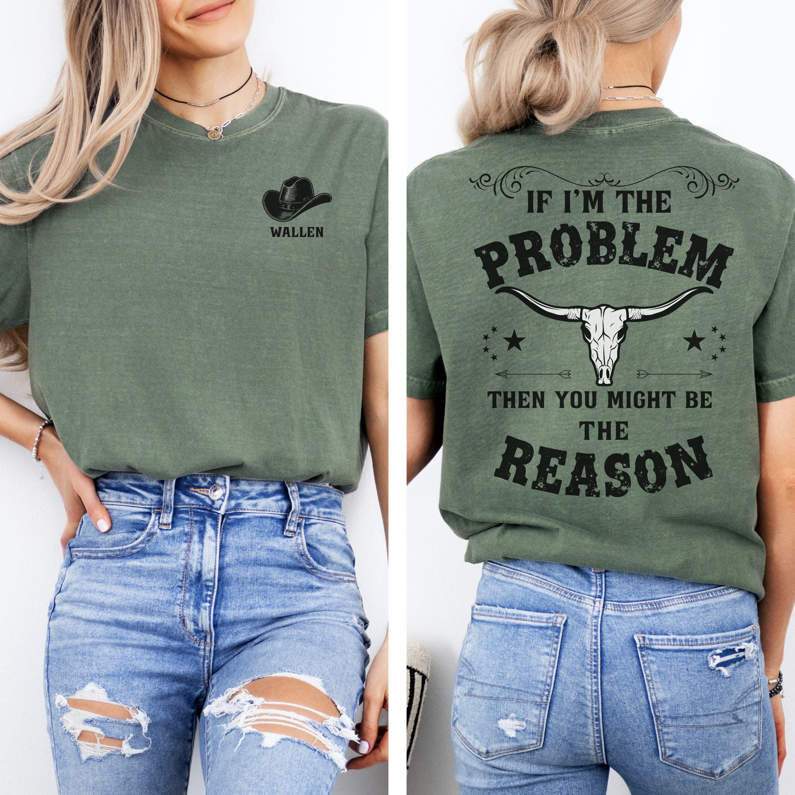 If I’m the Problem, You Must Be the Reason Graphic Tee, Boho Style