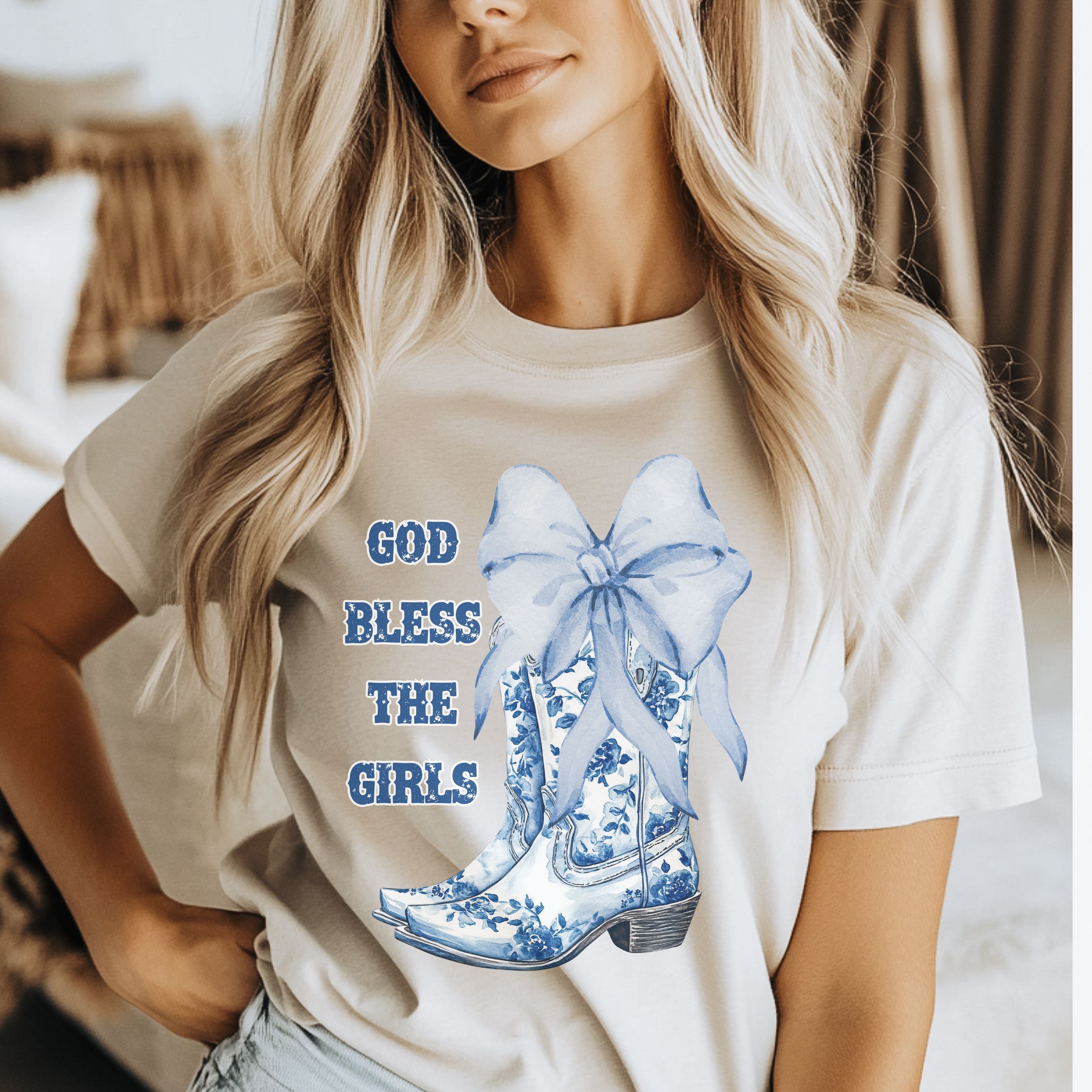 God Bless the Girls Tee | Cute Country Graphic Shirt