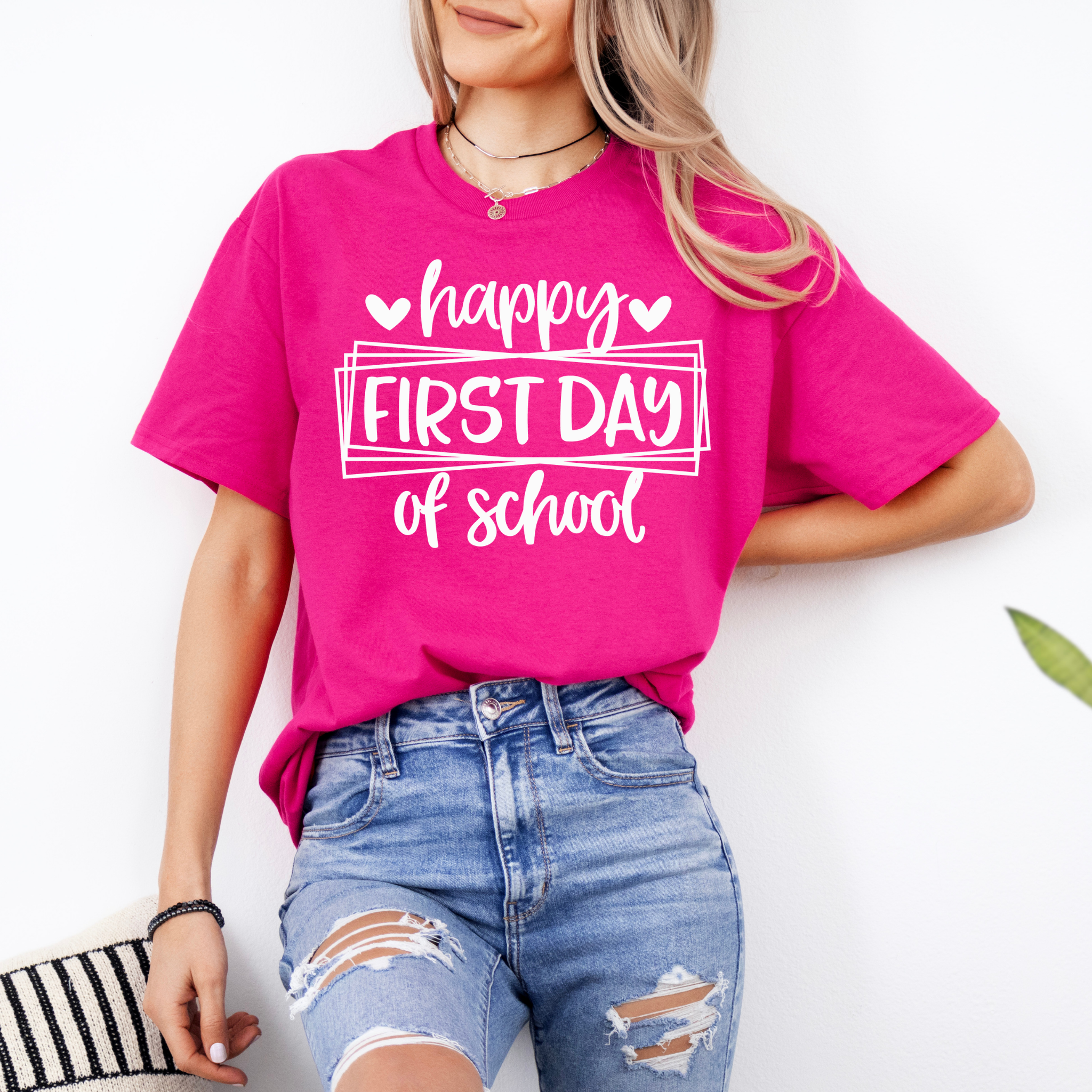 Happy First Day of School Shirt | Cute Teacher & Student Back to School Graphic Tee