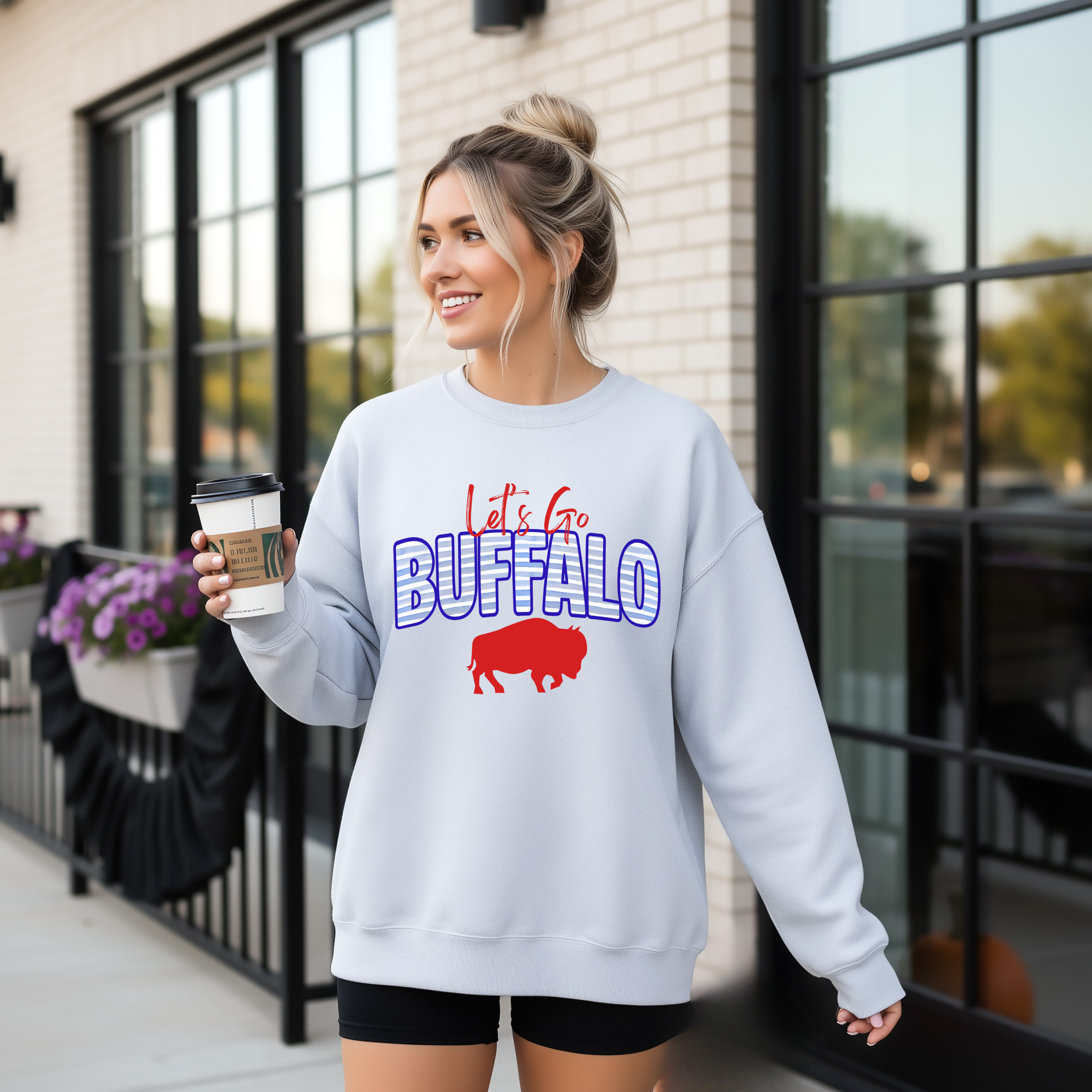 Lets Go Buffalo Sweatshirt, Cozy Game Day Crewneck, Buffalo Vibes Apparel