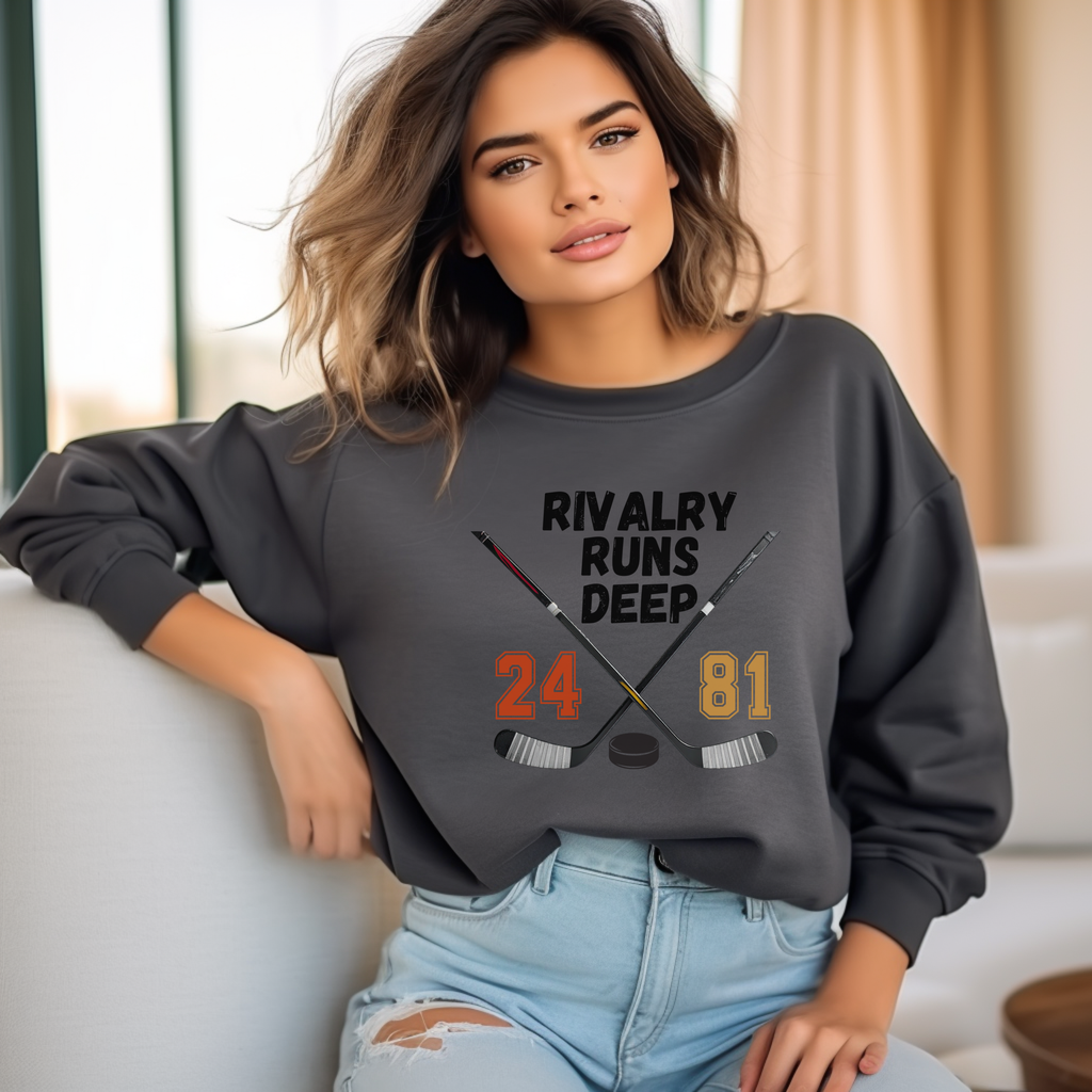 Rivalry Runs Deep Sweatshirt, Heated Sports Rivalry Crewneck, Game Day Statement Pullover
