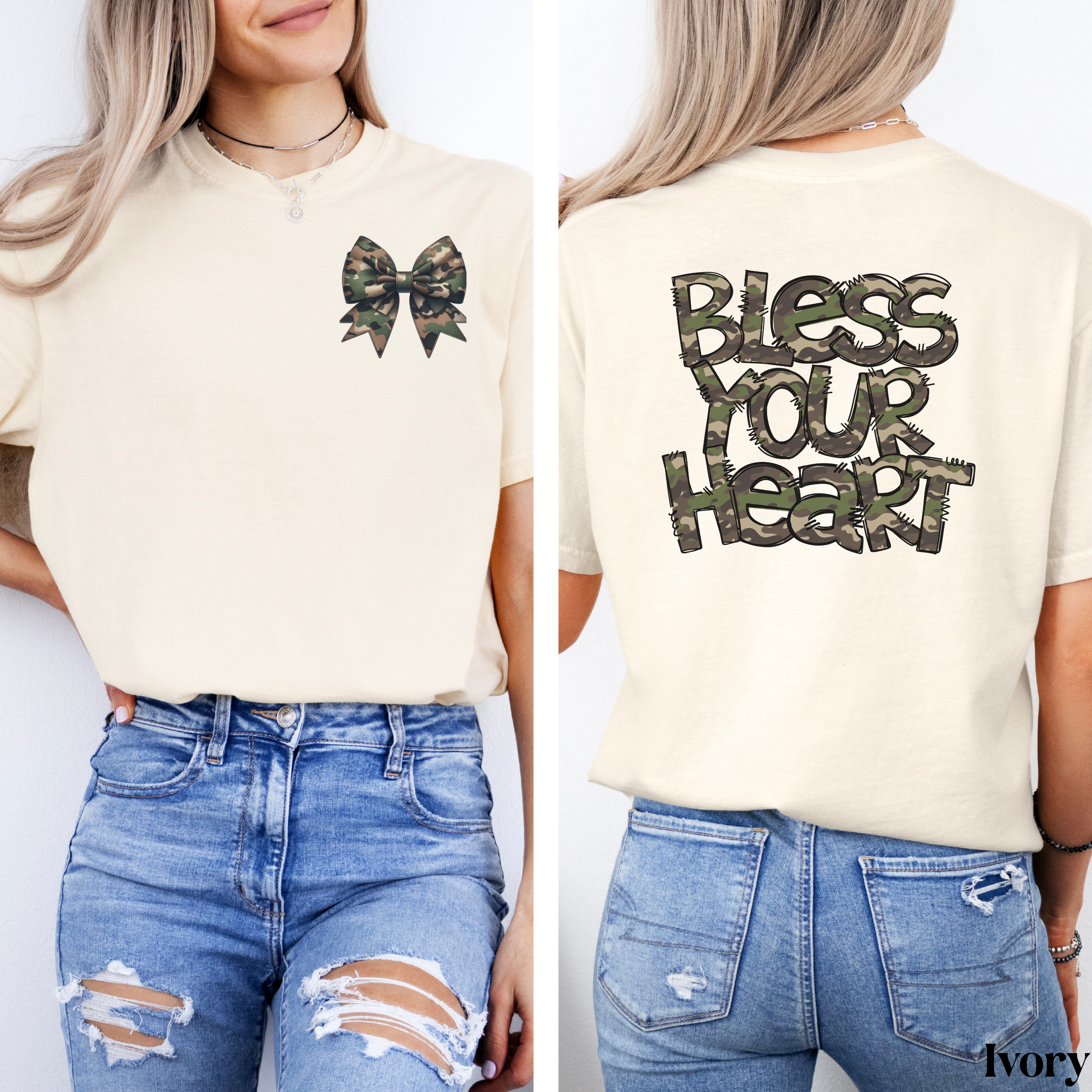 Bless Your Heart Camo T-Shirt | Southern Saying Graphic Tee