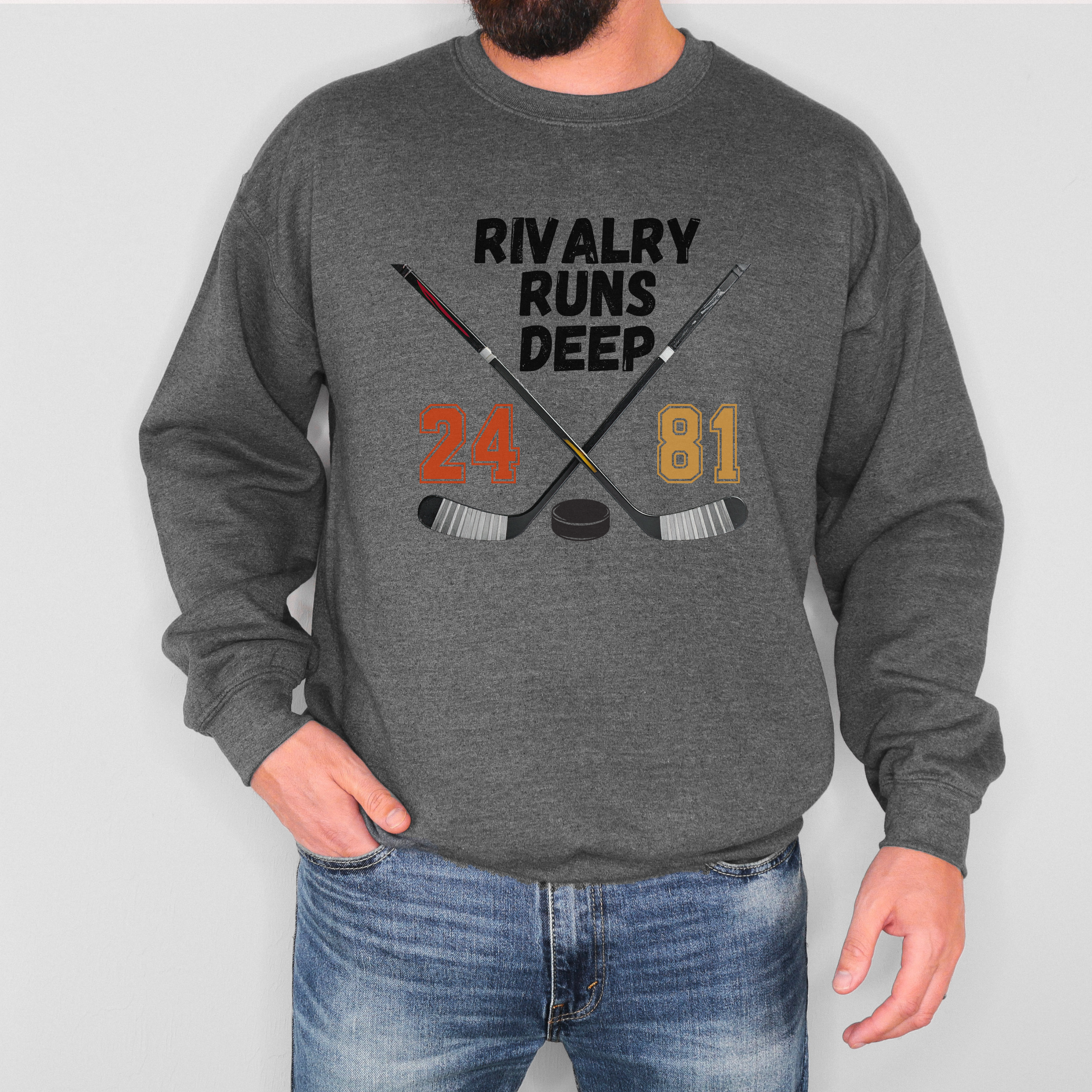 Rivalry Runs Deep Sweatshirt, Heated Sports Rivalry Crewneck, Game Day Statement Pullover