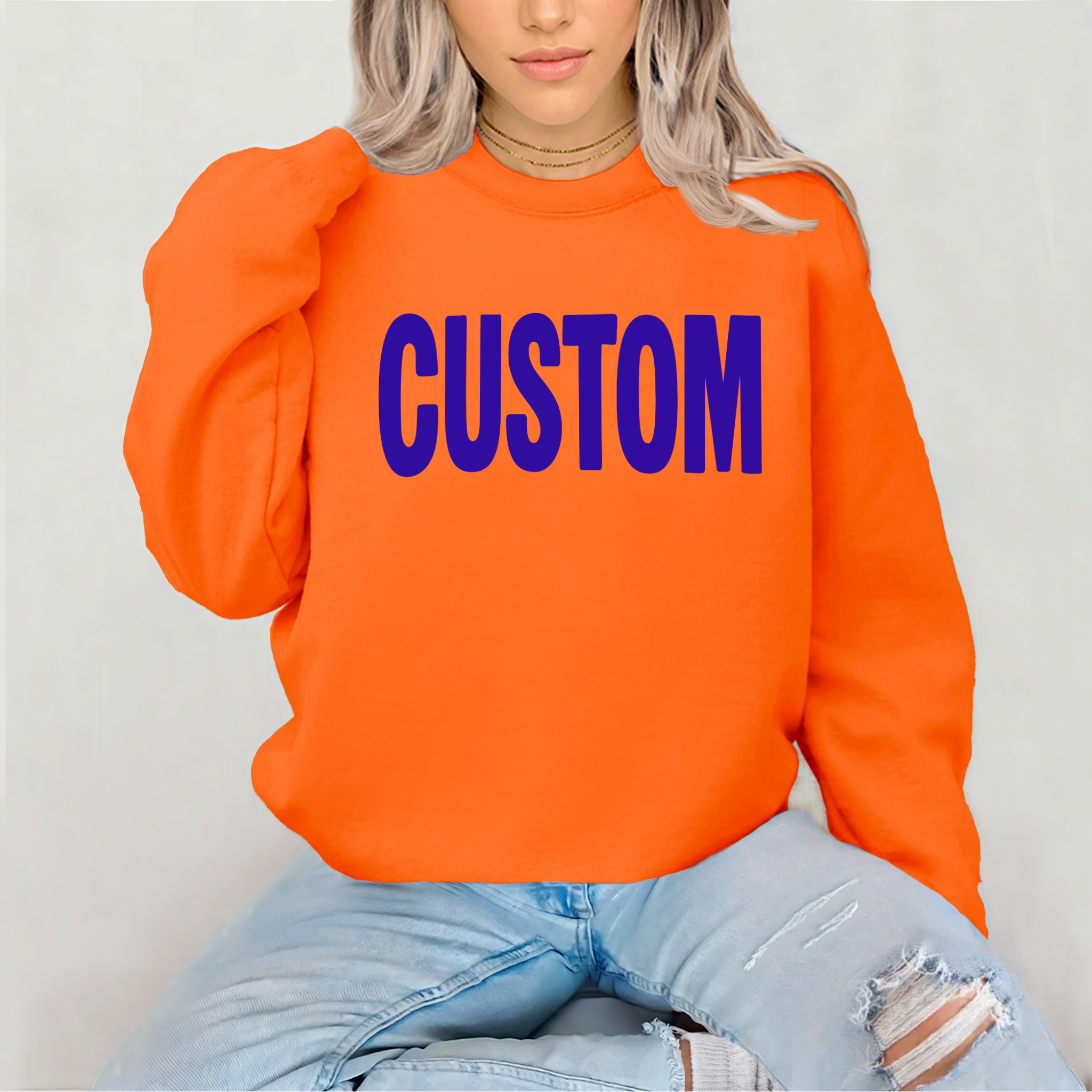 Custom Text Sweatshirt – Personalized Crewneck