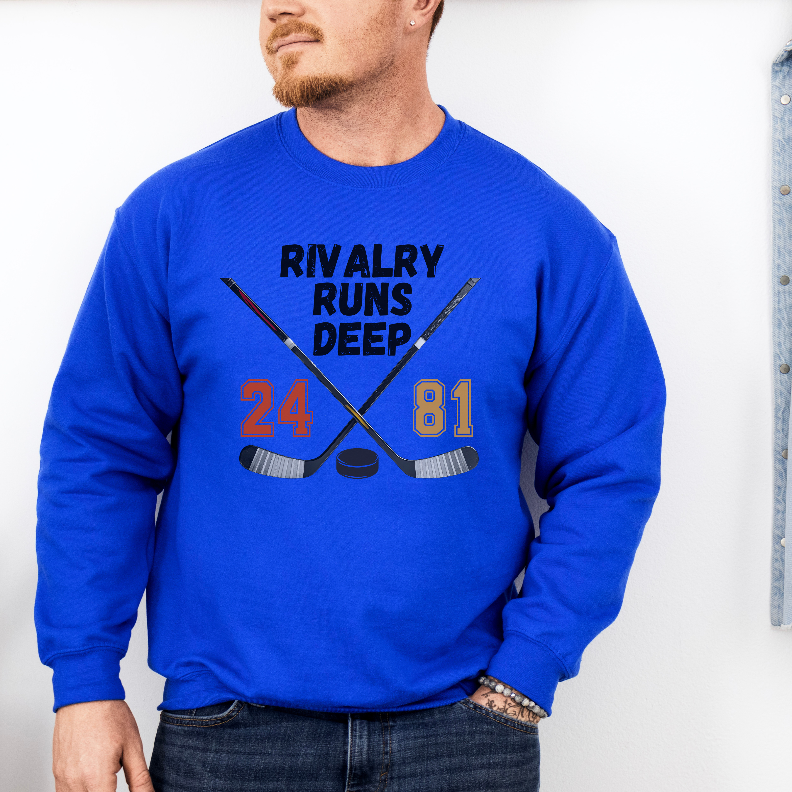 Rivalry Runs Deep Sweatshirt, Heated Sports Rivalry Crewneck, Game Day Statement Pullover