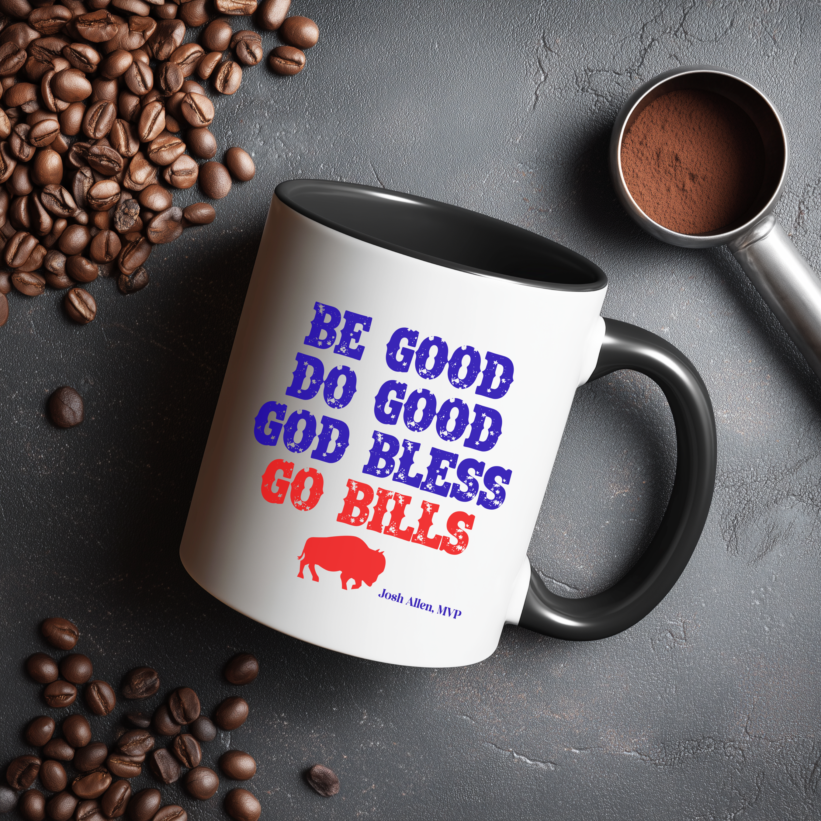 Do Good Be Good God Bless Mug | Buffalo Football Fan Coffee Cup