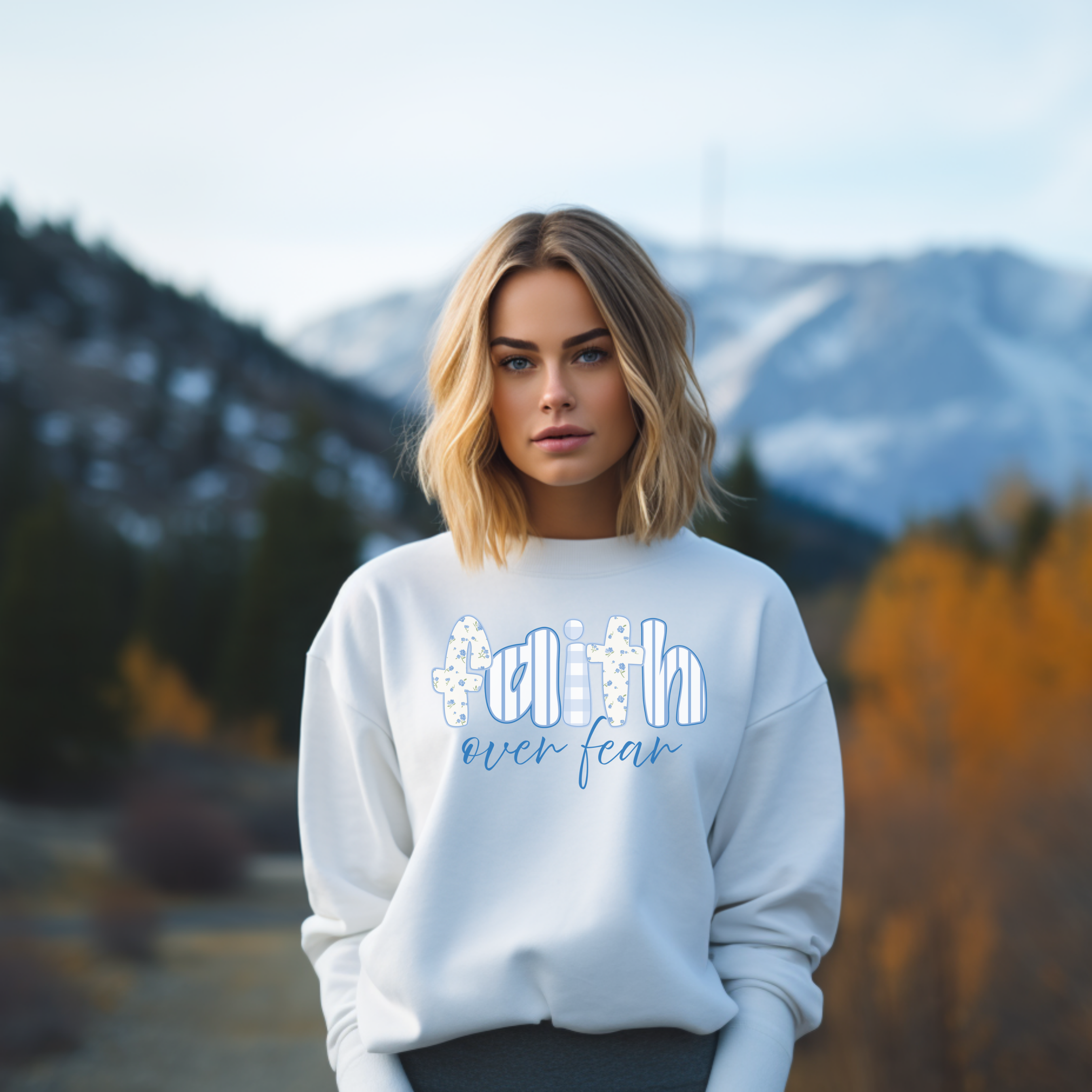 Faith Over Fear Sweatshirt – Cozy Inspirational Graphic Crewneck