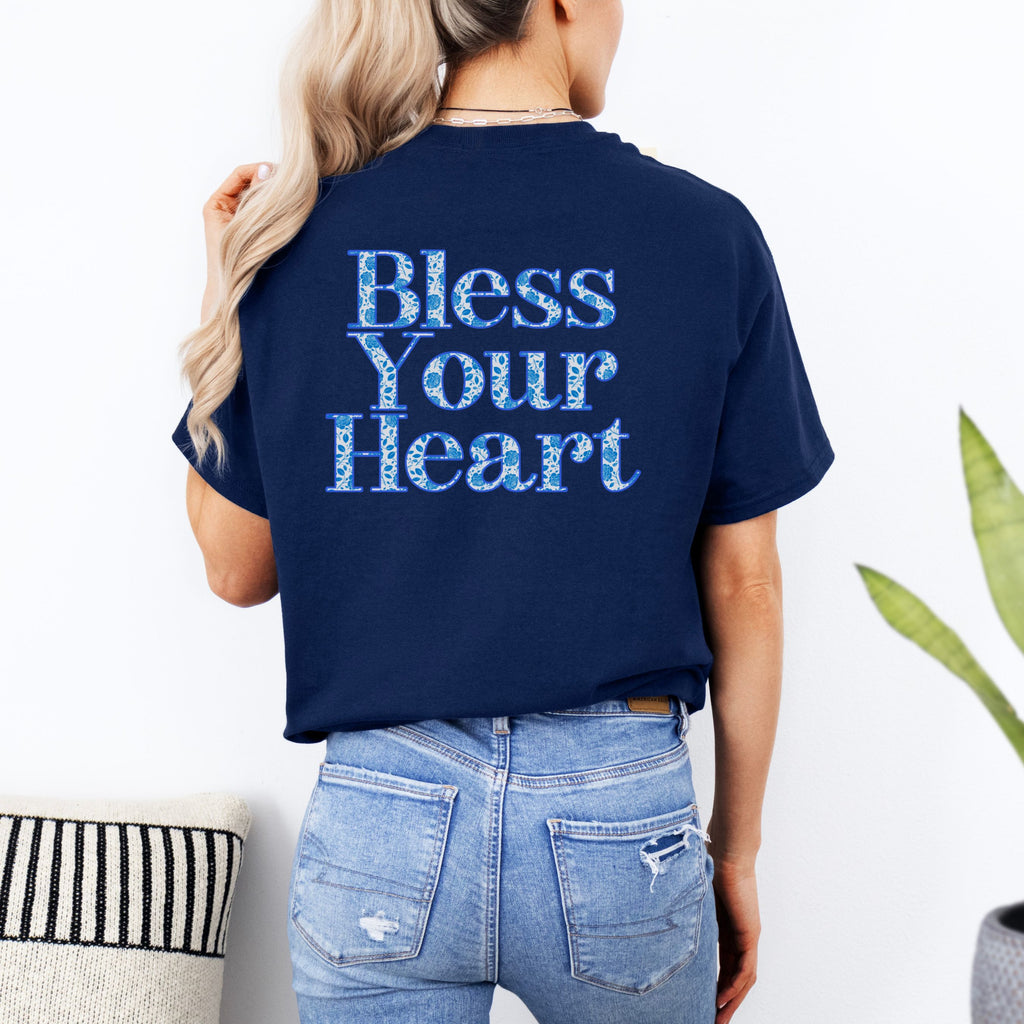 Bless Your Heart T-Shirt | Blue Chinoiserie Southern Saying