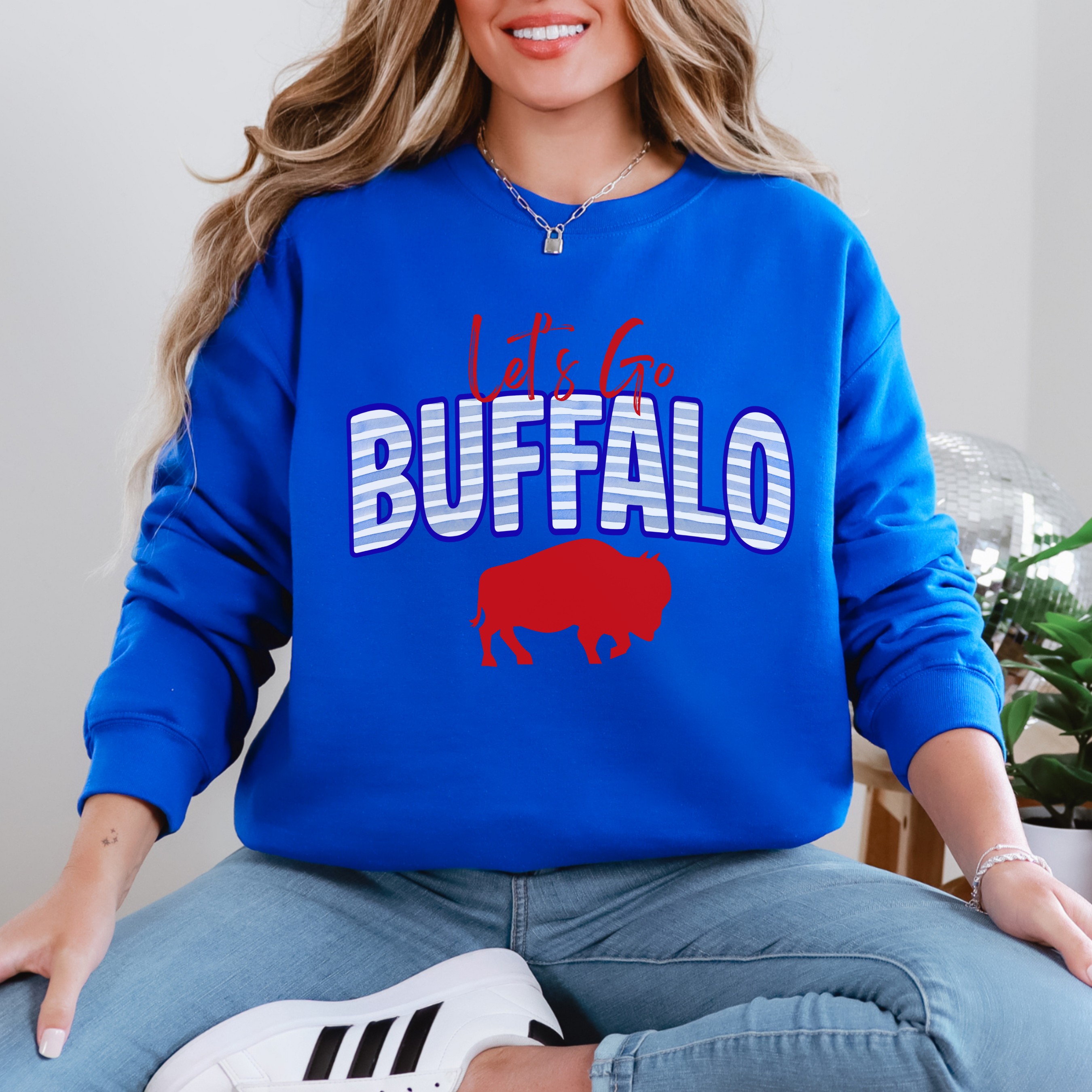 Lets Go Buffalo Sweatshirt, Cozy Game Day Crewneck, Buffalo Vibes Apparel