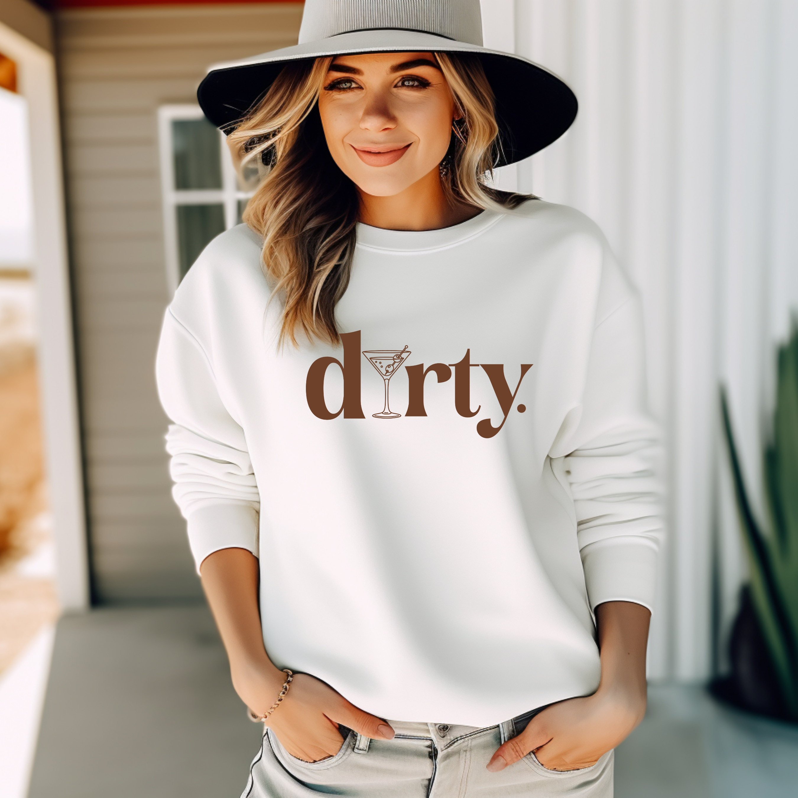 Dirty Martini Graphic Sweatshirt | Cocktail-Inspired Bar Style